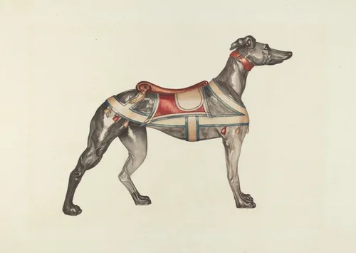 Carousel Dog by Dorothy Handy, index of american design, 1939