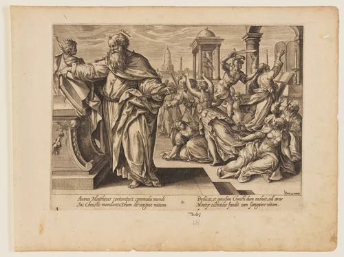 he Martyrdom of St Matthew, from The Martyrdom of Christ and the Apostles by Hendrick Goltzius, print, 1573-1583