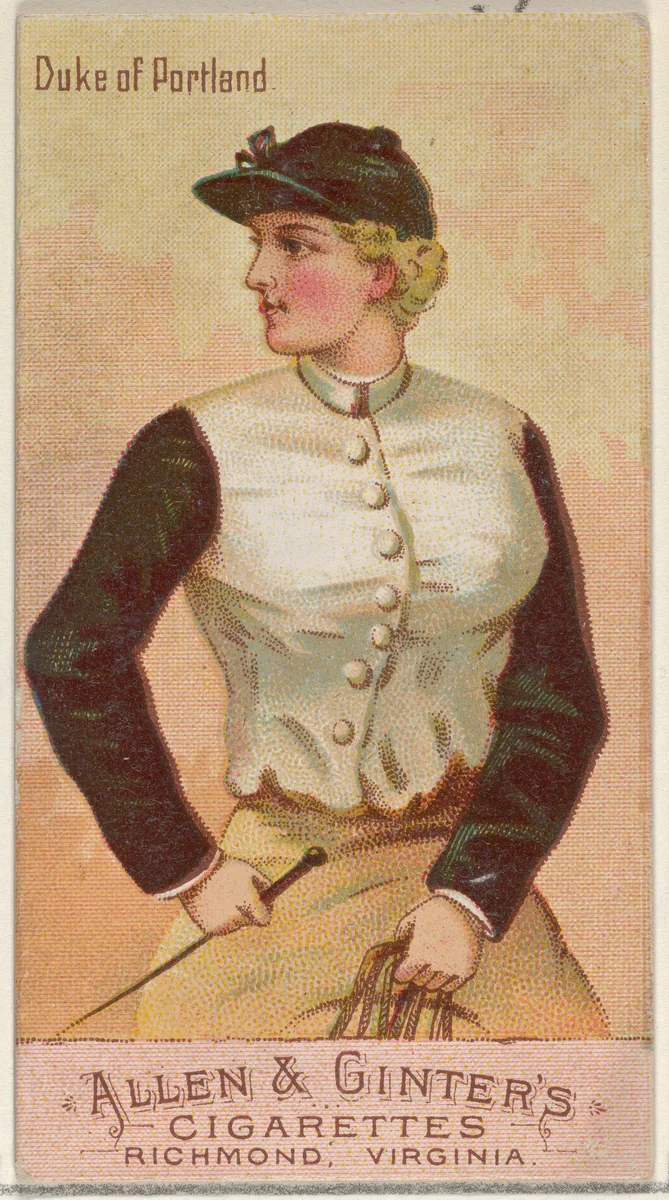Duke of Portland, from the Racing Colors of the World series (N22b) for Allen & Ginter Cigarettes by Allen & Ginter, print, 1888