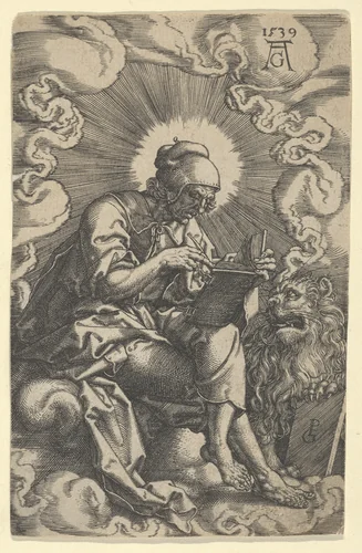 Saint Mark, from "The Four Evangelists" by Heinrich Aldegrever, print, 1539