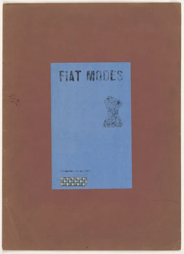 Cover from Let There Be Fashion, Down with Art (Fiat modes pereat ars) by Max Ernst, print, 1920