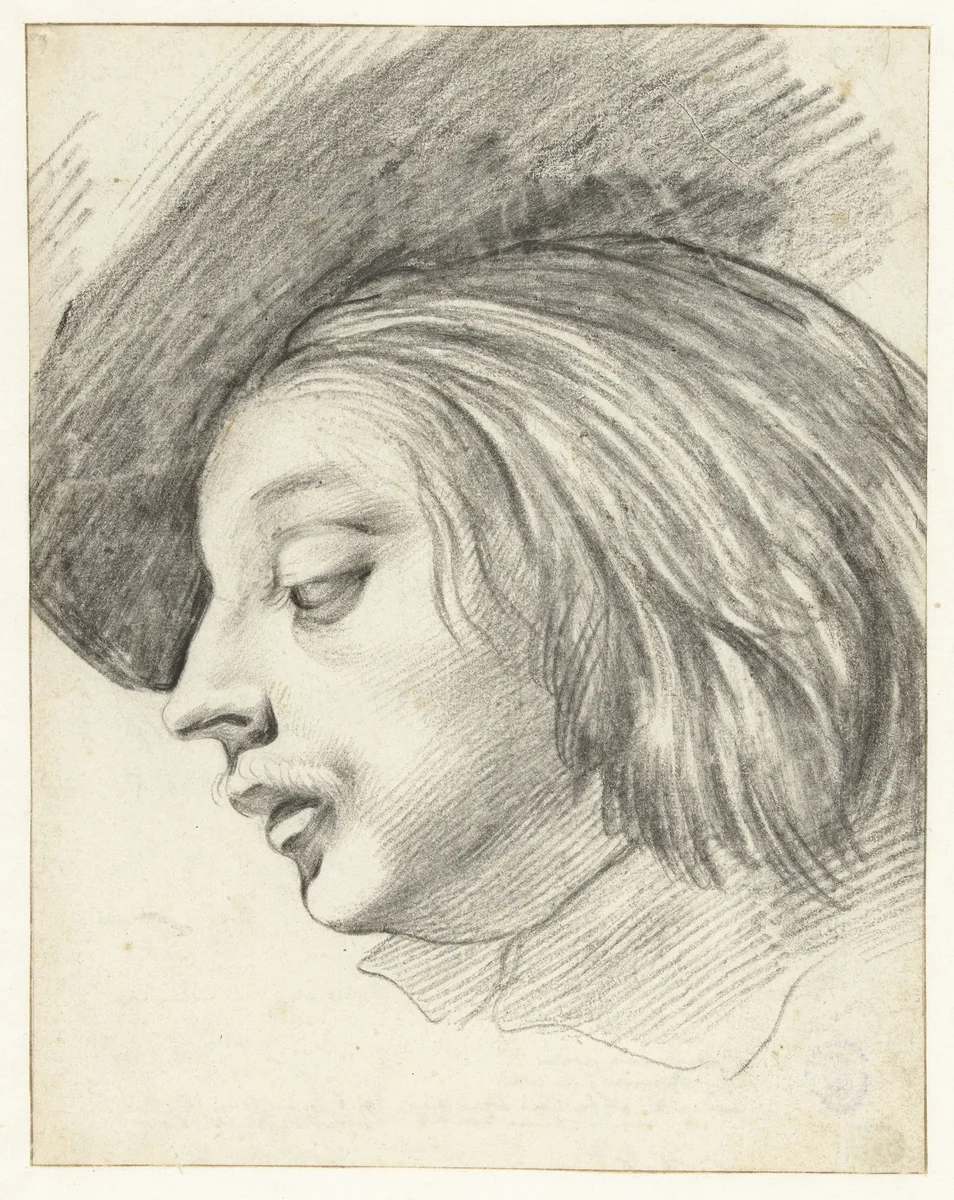 Portret van de kunstenaar Dirck Helmbreeker by Leendert van der Cooghen, drawing, 1642-1681