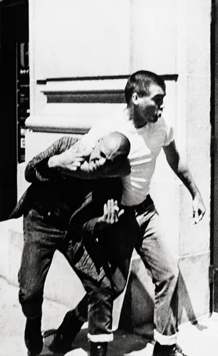 Beating the Snitch by Jim Goldberg, photograph, 1986