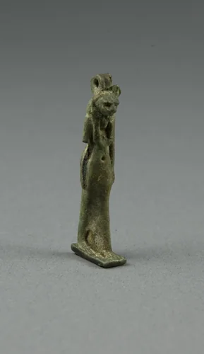 Amulet of the Goddess Bastet by Egyptian, metalwork, -1070--656