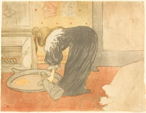 Woman at the Tub (Femme au tub) by Henri de Toulouse-Lautrec, print, 1896