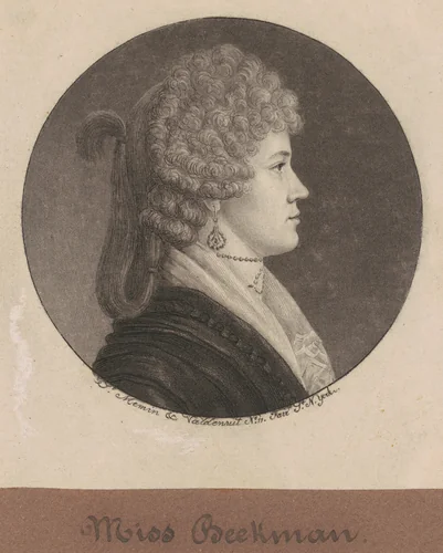 Ann Beekman by Charles B. J. Févret de Saint-Mémin, print, 1796-1797
