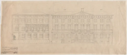 Law Courts Annex, Gothenburg, Sweden, Exterior elevation by Erik Gunnar Asplund, architecture, 1936