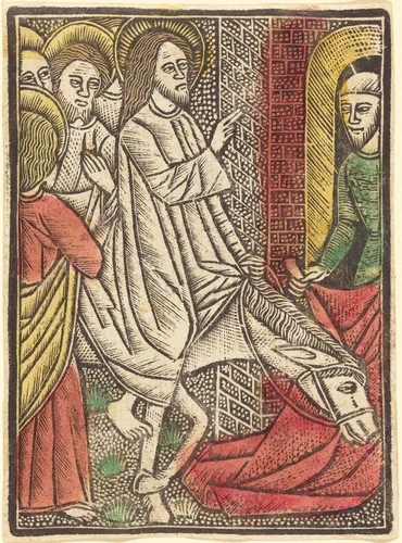 The Entry into Jerusalem by German 15th Century, print, 1480
