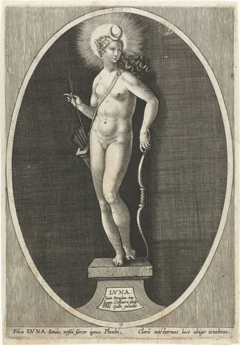 Maan (Luna) by Unknown, print, 1585-1628