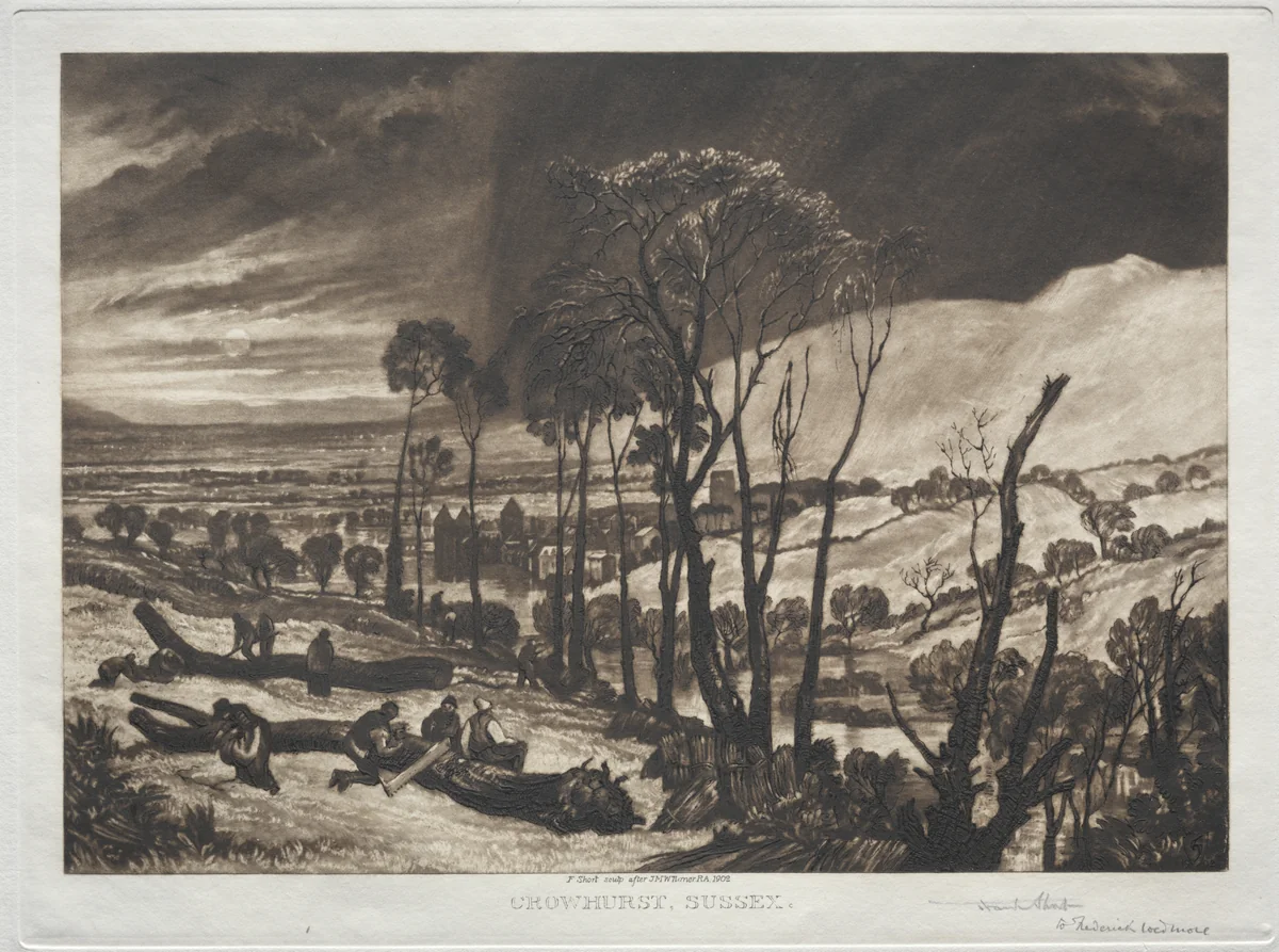 Crowhurst, Sussex by Frank Short, print, 1902
