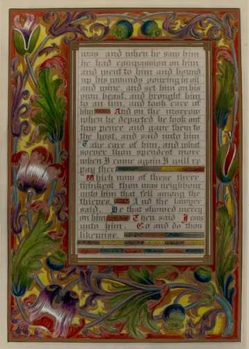 Illuminated Parable: Man Among Thieves by James Gross; Robert Stewart, index of american design, 1936