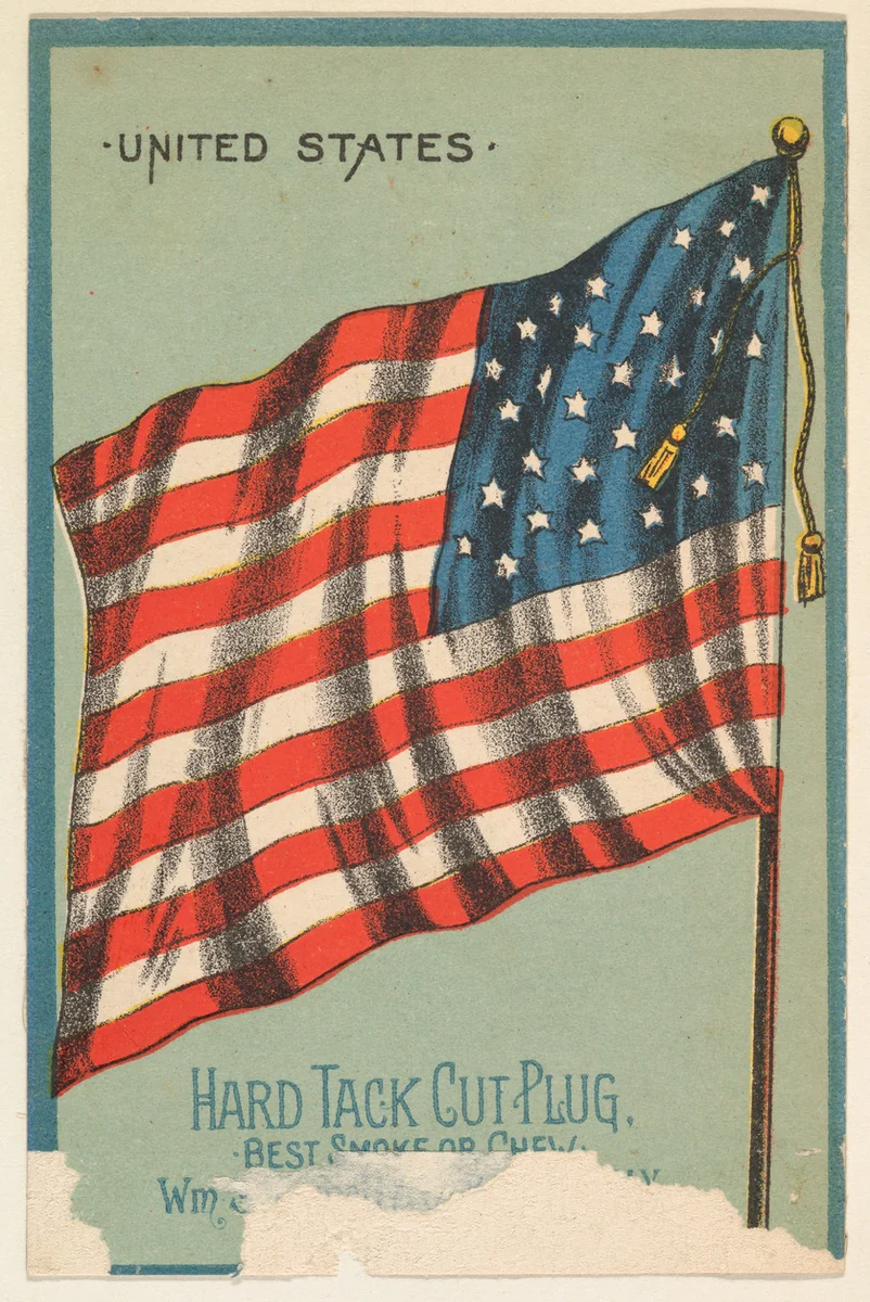 United States, from the National Flags series (N195) issued by Wm. S. Kimball & Co. by William S. Kimball & Company, print, 1891