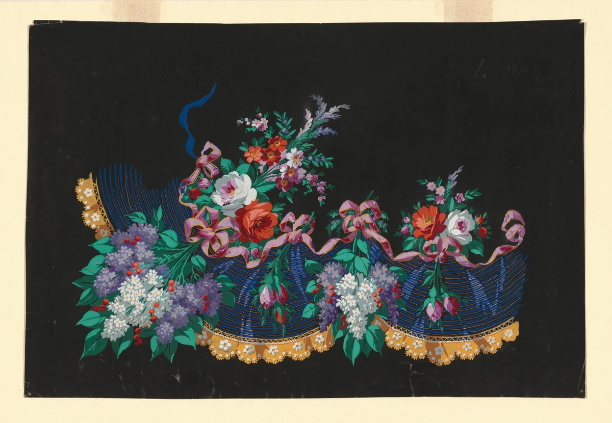 Design for a Woven, Printed, or Embroidered Skirt Border by Probably France, other, 1925-1975
