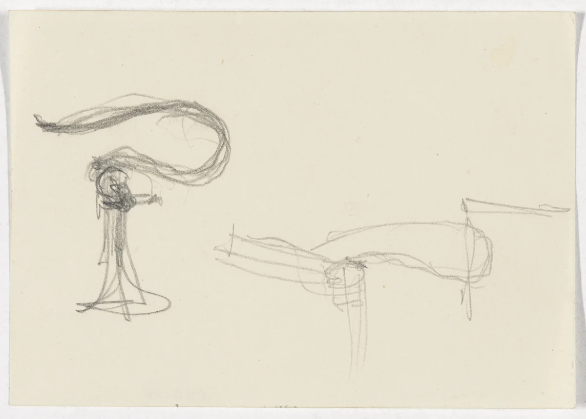 Stool (Two elevation sketches) by Ludwig Mies van der Rohe, mies van der rohe archive, 1926