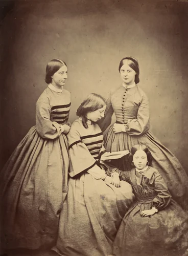 Misses Laura, Emily, Eva, and Edith by Lady Filmer, photograph, 1855-1865