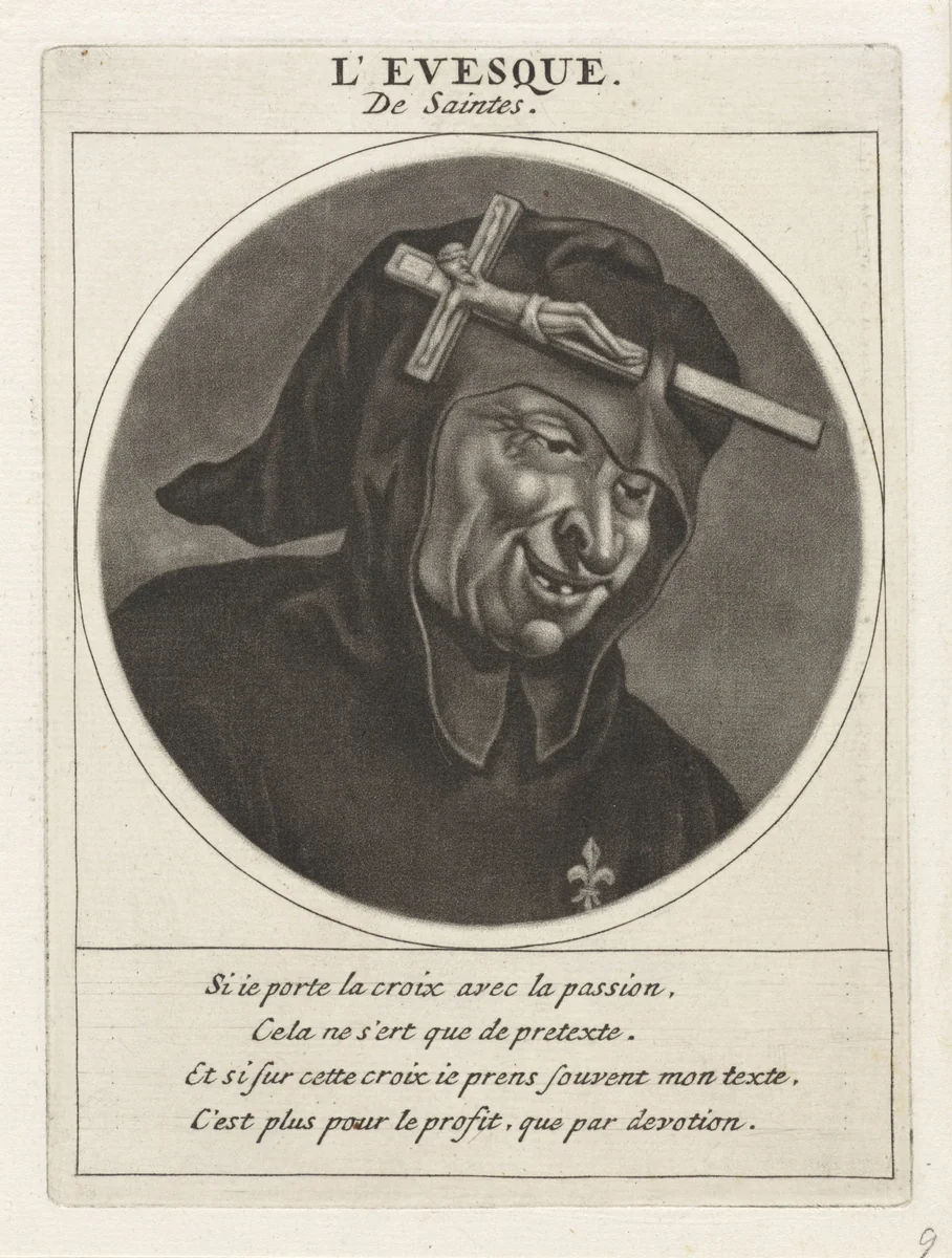 Portret van Guillaume de La Brunetière by Jacob Gole, print, 1691