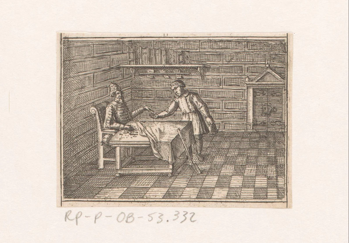 Vanonder tafelkleed worden munten betaald by Daniel Sudermann, book, 1624