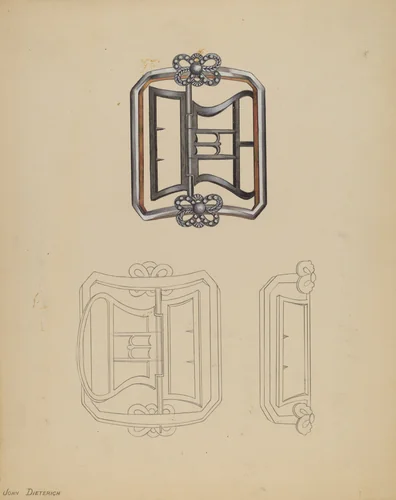 Shoe Buckles by John Dieterich, index of american design, 1935-1942
