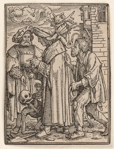 The Councillor, from "The Dance of Death" by Hans Holbein the Younger, print, 1521-1538