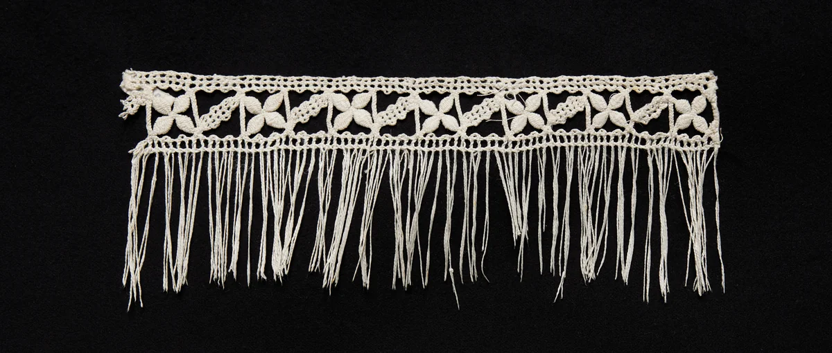 Bobbin Lace (Needlepoint Design) Insertion with Fringe by Unknown, textile, 1550-1599