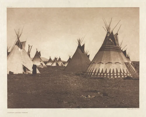 Portfolio VI, Plate 186: Painted Lodges--Piegan by Edward Curtis, other, 1900
