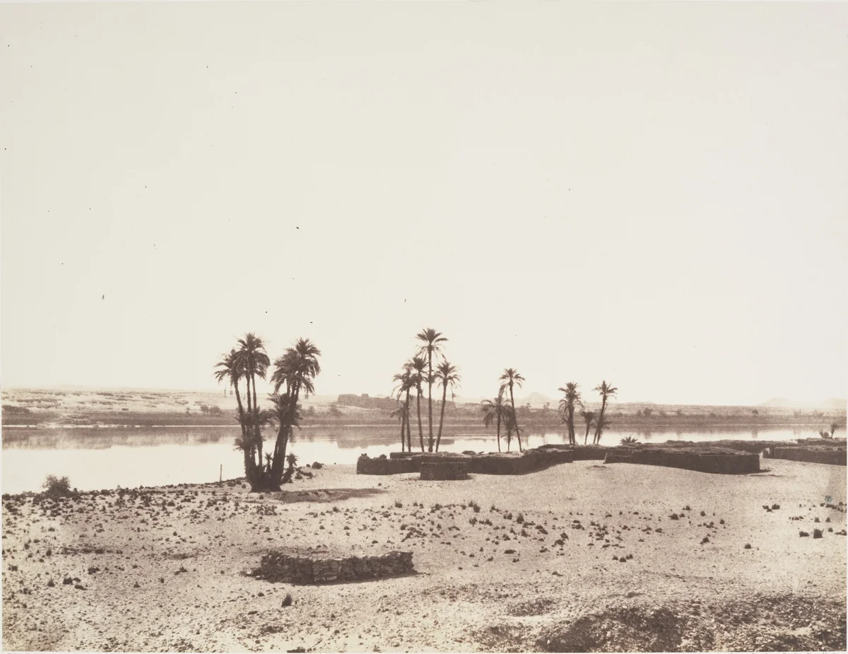 Dakkeh, Village et Rives du Nil by Félix Teynard, photograph, 1851-1852
