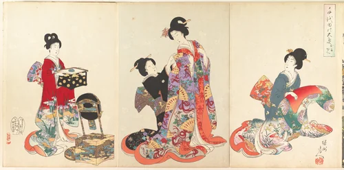 Chiyoda Castle (Album of Women) by Yōshū Chikanobu (楊洲周延), print, 1895