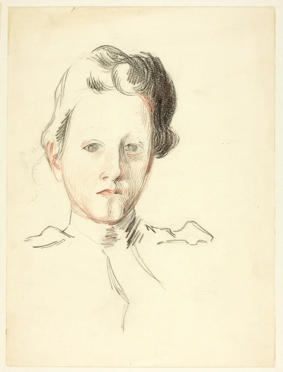 Portrait of a Young Lady by Philipp William May, drawing, 1884-1903