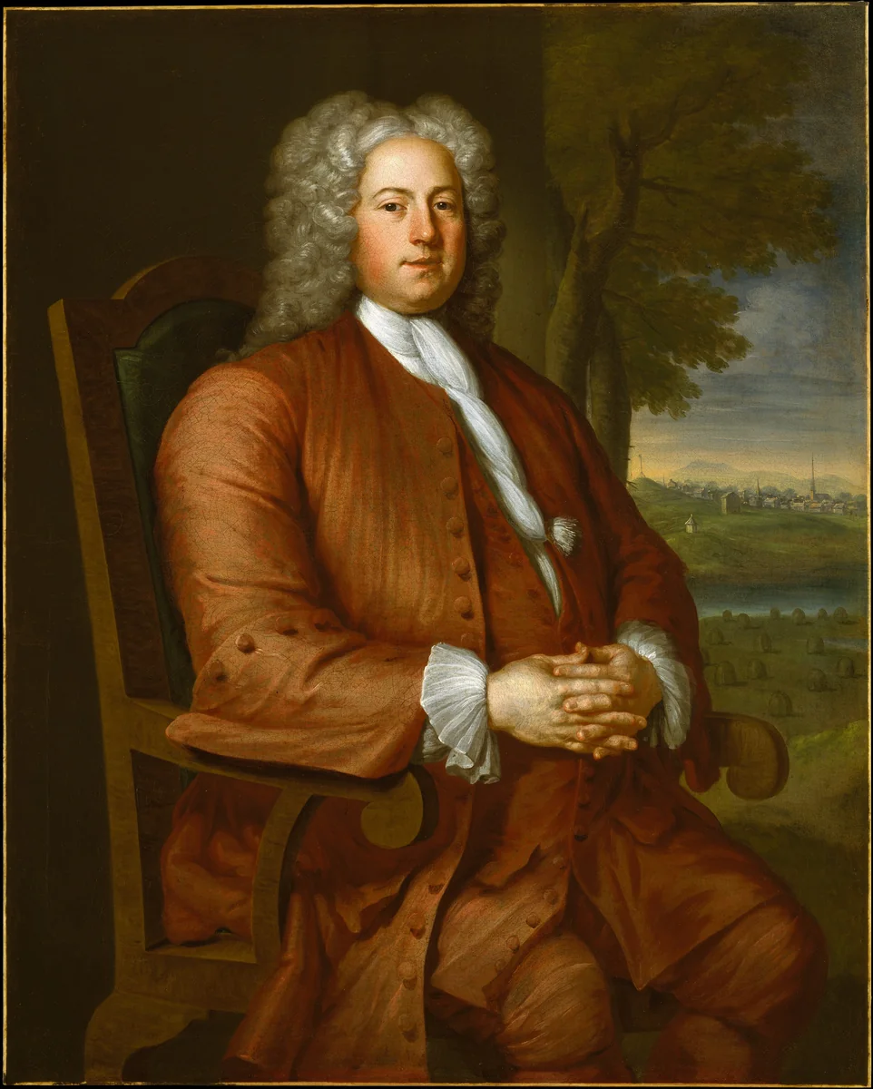 Francis Brinley by John Smibert, artwork, 1729