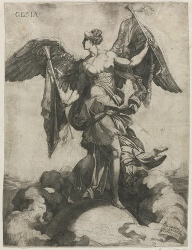 Gloria by Domenico del Barbiere, print, 1535-1536