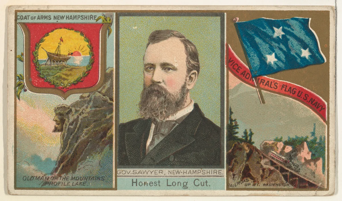 Governor Sawyer, New Hampshire, from "Governors, Arms, Etc." series (N133-1), issued by Duke Sons & Co. by W. Duke, Sons & Co., print, 1885-1892