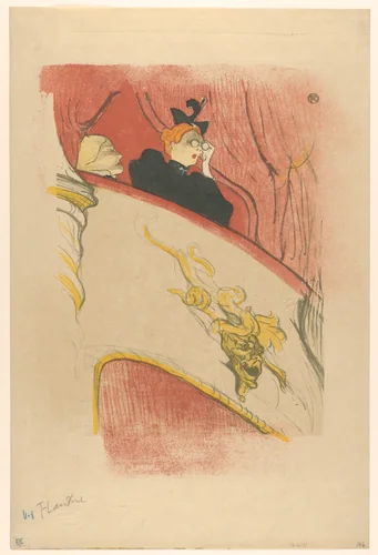 The Box with the Gilded Mask by Henri de Toulouse-Lautrec, print, 1893