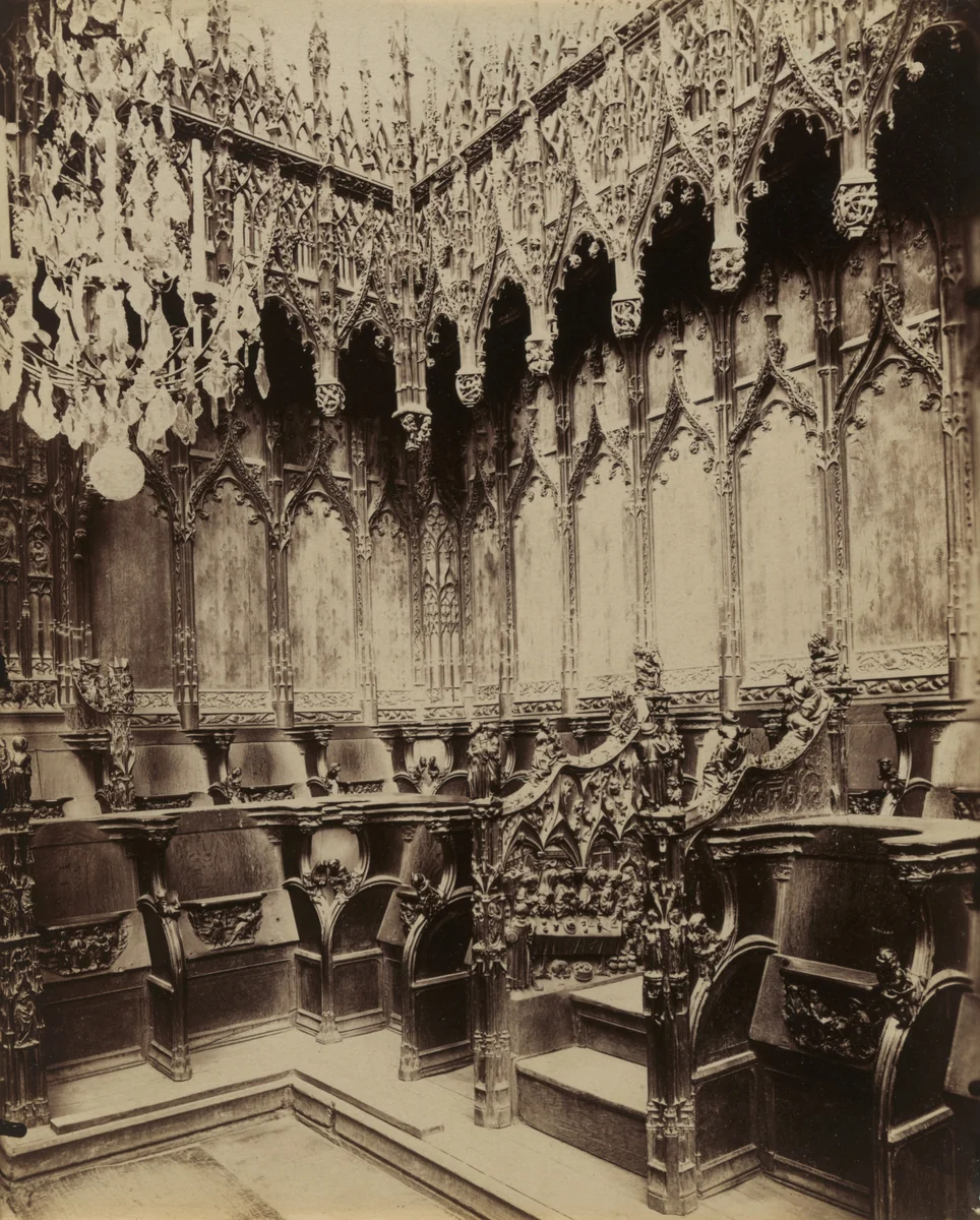 Amiens (stalles) by Eugène Atget, photograph, 1900