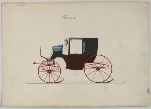 Brougham #3012 by Brewster & Co., drawing, 1874
