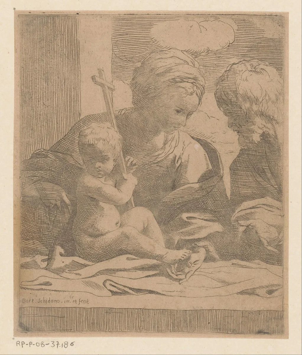 Heilige Familie by Unknown, print, 1588-1615