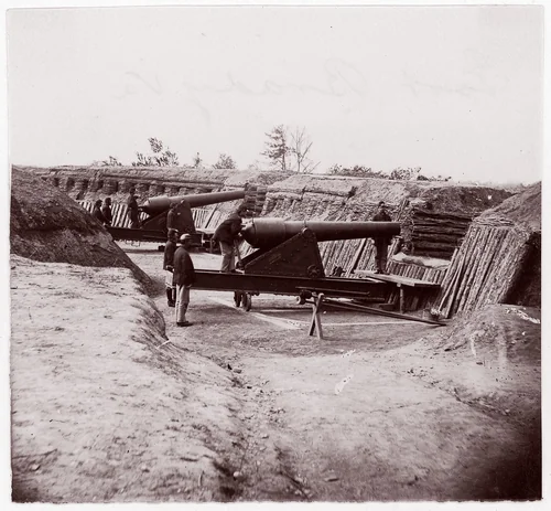 Fort Brady, James River by Andrew Joseph Russell, photograph, 1864
