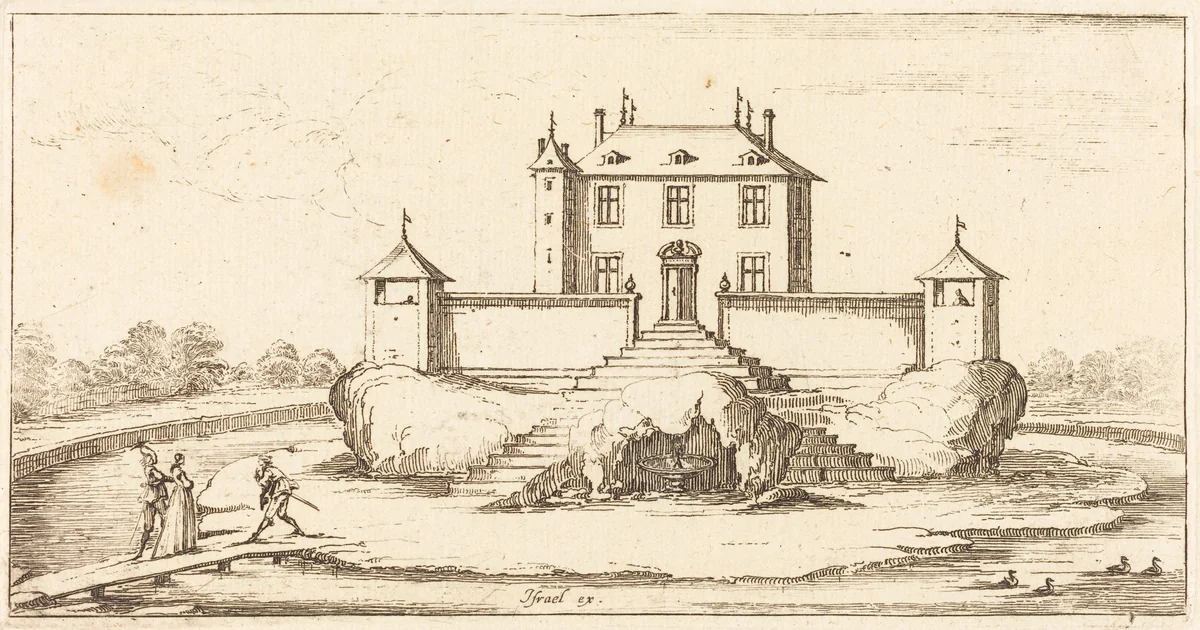 Landscape by Jacques Callot, print, 1635