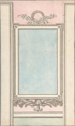 Design for a Mirror by John Yenn, drawing, 1770-1821