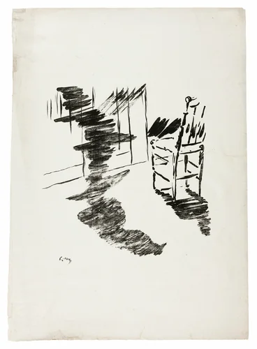 The Chair ("That shadow that lies floating on the floor..."), from The Raven (Le Corbeau) by Édouard Manet, print, 1875