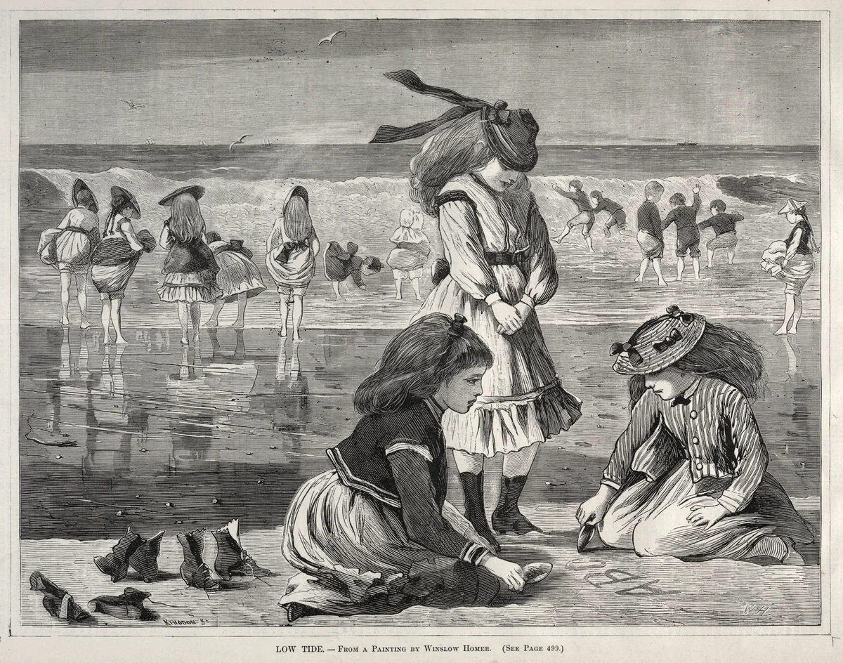 Low Tide by Winslow Homer, print, 1870