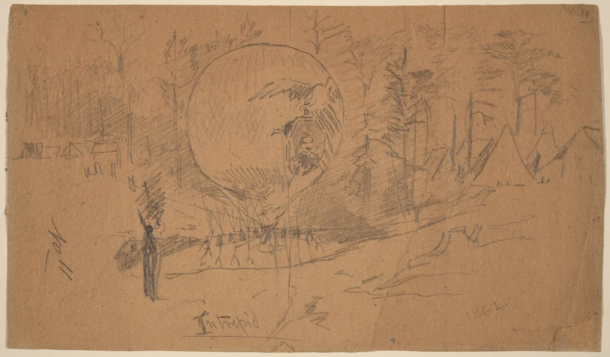 Intrepid [recto] by Winslow Homer, drawing, 1862