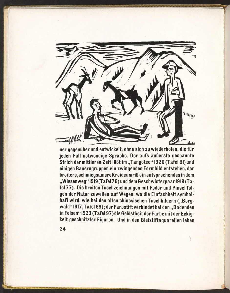In-text plate from Kirchner Zeichnungen (Kirchner Drawings) by Ernst Ludwig Kirchner, volume, 1925