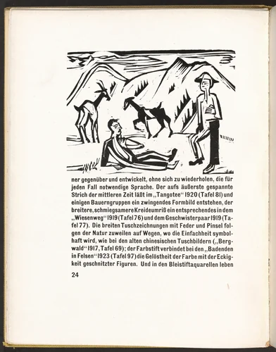 In-text plate from Kirchner Zeichnungen (Kirchner Drawings) by Ernst Ludwig Kirchner, volume, 1925