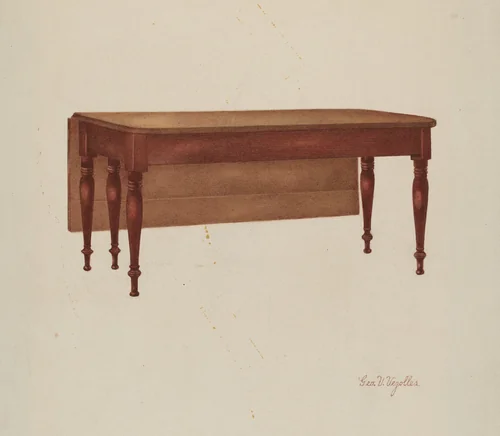 Table (Dining?) by George V Vezolles, index of american design, 1935-1942