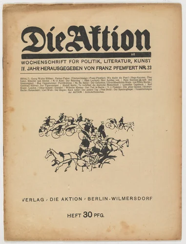 Die Aktion, vol. 4, no. 23 by Heinrich Richter, periodical, 1914
