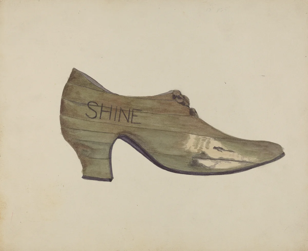 Shoe Shop Sign by Alfred Denghausen, index of american design, 1937