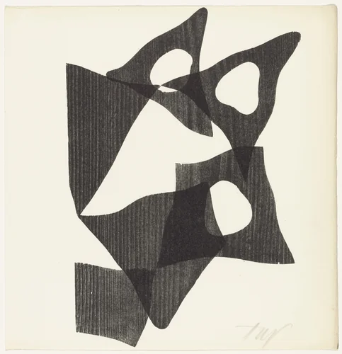 Configuration (supplementary plate) from 11 Configurations by Jean Arp, illustrated book, 1917