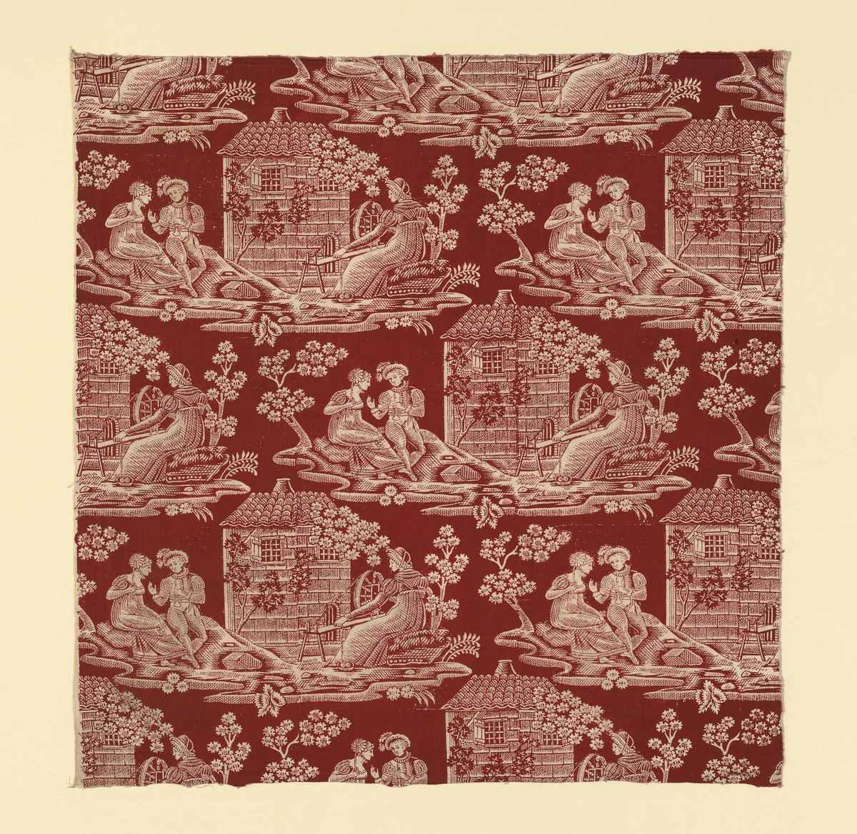 La Trève de Dieu (God's Truce) (Furnishing Fabric) by France, textile, 1815-1830