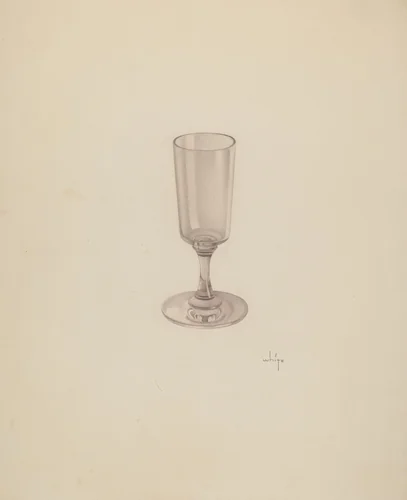 Wine Glass by Edward White, index of american design, 1939