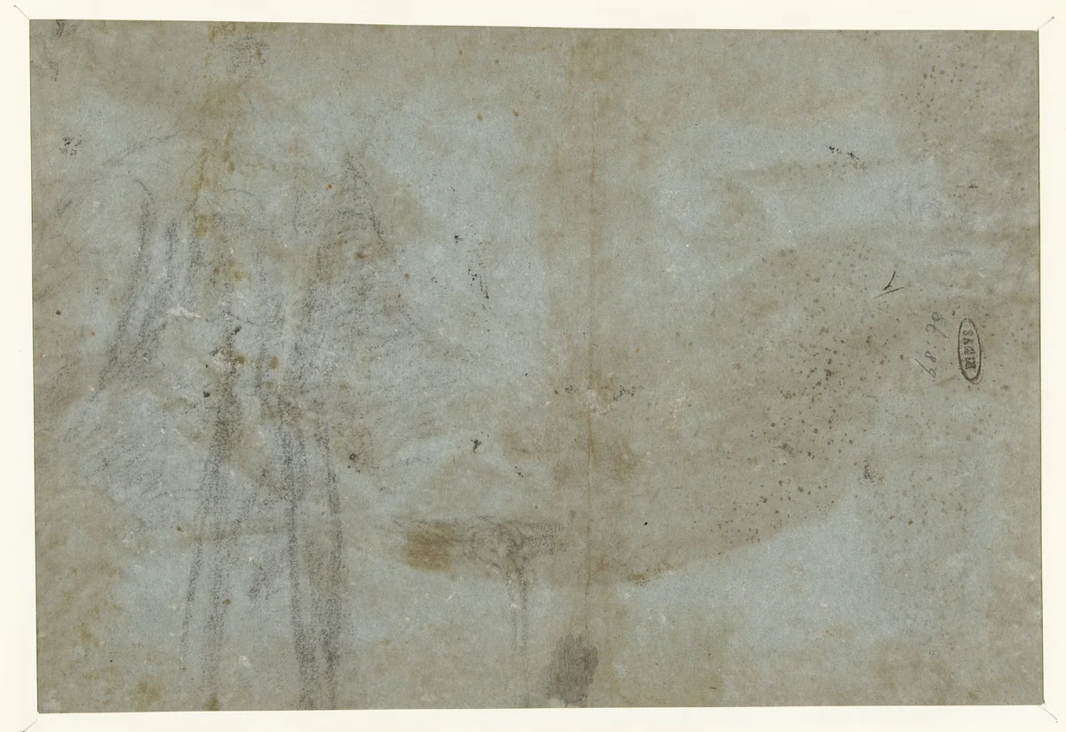 Schets van een staande man by Pier Francesco Morazzone, drawing, 1583-1626